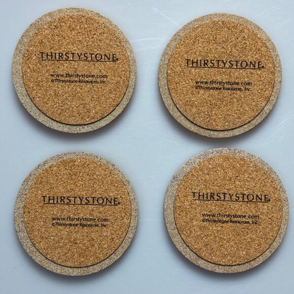 Thirstystone Natural Solid Sandstone Coasters Set Of 4 Chickens Design - Picture 9 of 14